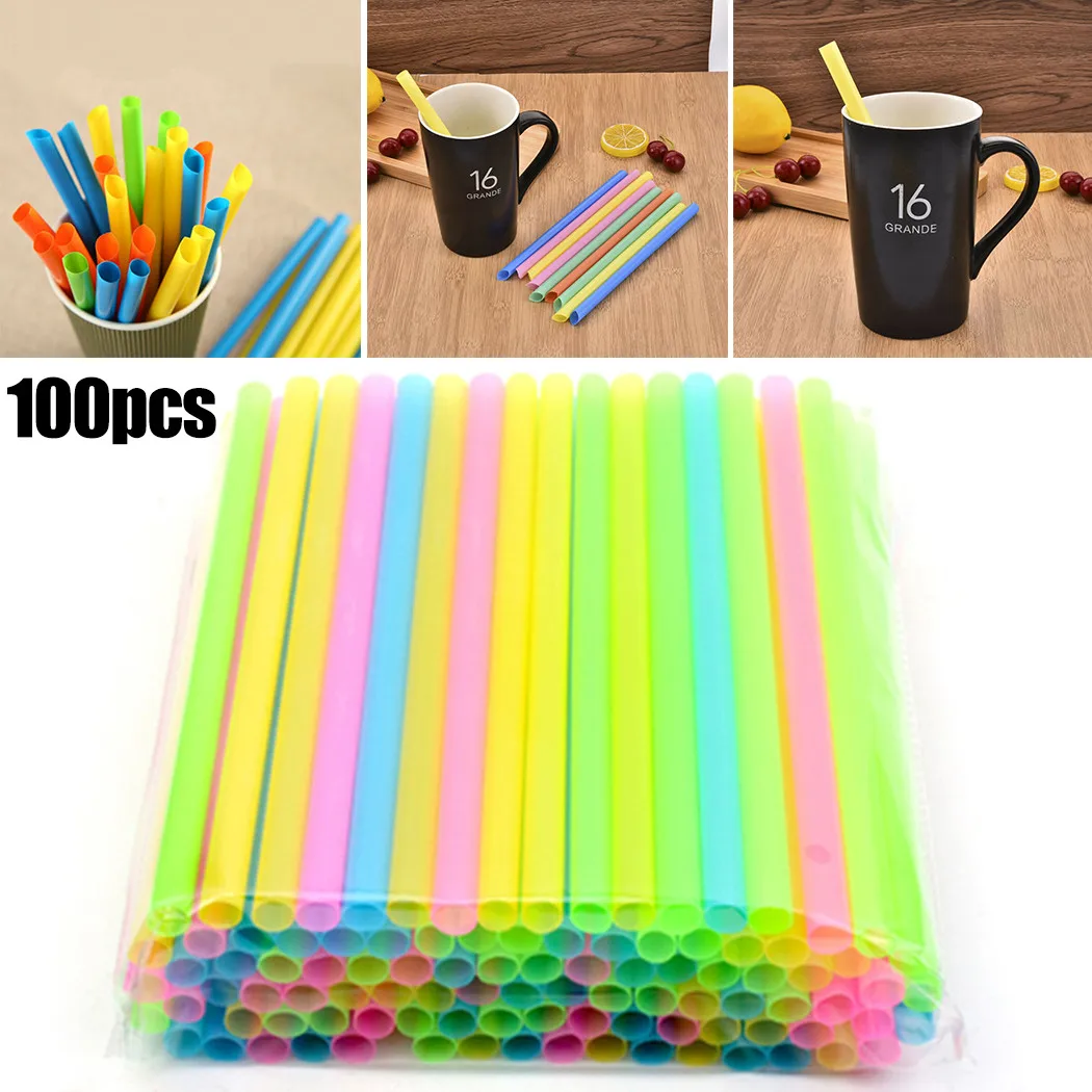 100Pcs Colorful Disposable Large Drinking Straws Bubble Tea Smoothie Milkshake PP Straw For Wedding Party Supplies
100Pcs Colorful Disposable Large Drinking Straws Bubble Tea Smoothie Milkshake PP Straw For Wedding Party Supplies