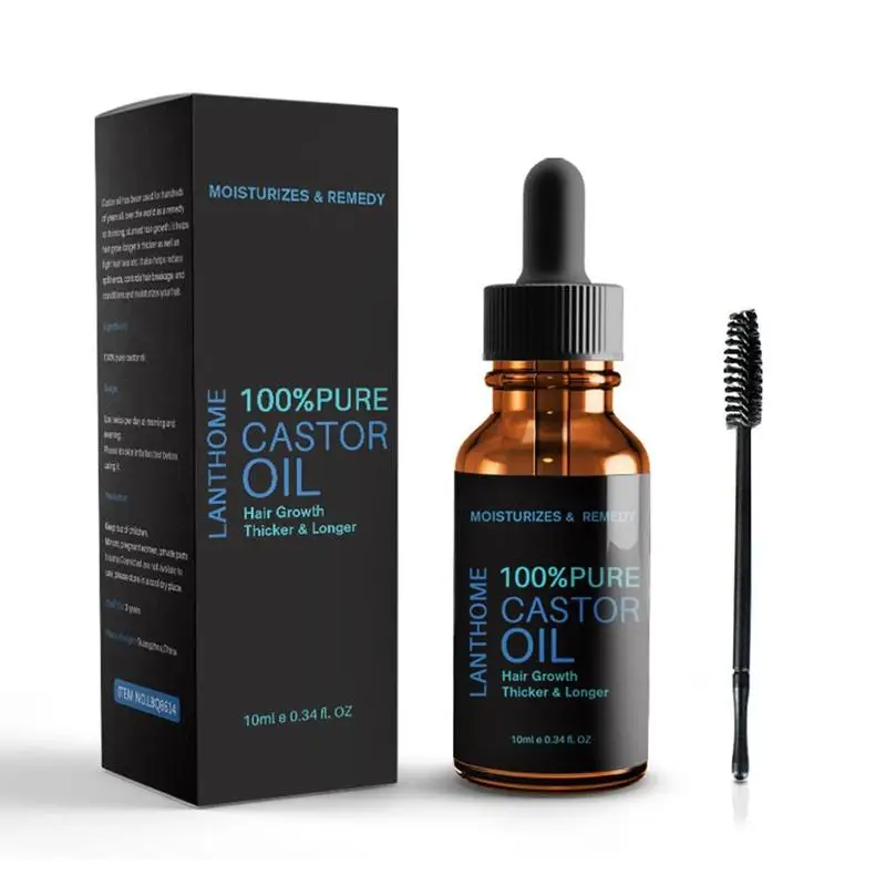 

Black Castor Oil for Natural Hair Growth Essential Oil Castor Organic Eyelash Growth Eyebrow Enhancer Serum Lash Lift Hair Care
