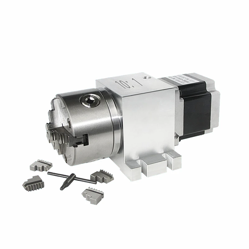 High Precision Planetary Reducer A 4th Rotary Axis Chuck 100mm Speed Reducing Ratio 10:1 For CNC Router Engraver Machine
High Precision Planetary Reducer A 4th Rotary Axis Chuck 100mm Speed Reducing Ratio 10:1 For CNC Router Engraver Machine
