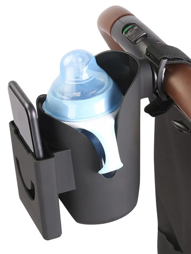 

2-in-1 Baby Stroller Cup Holder Universal Multi-functional Stable Placement Mobile Phone Holder Baby Carriage Accessory
