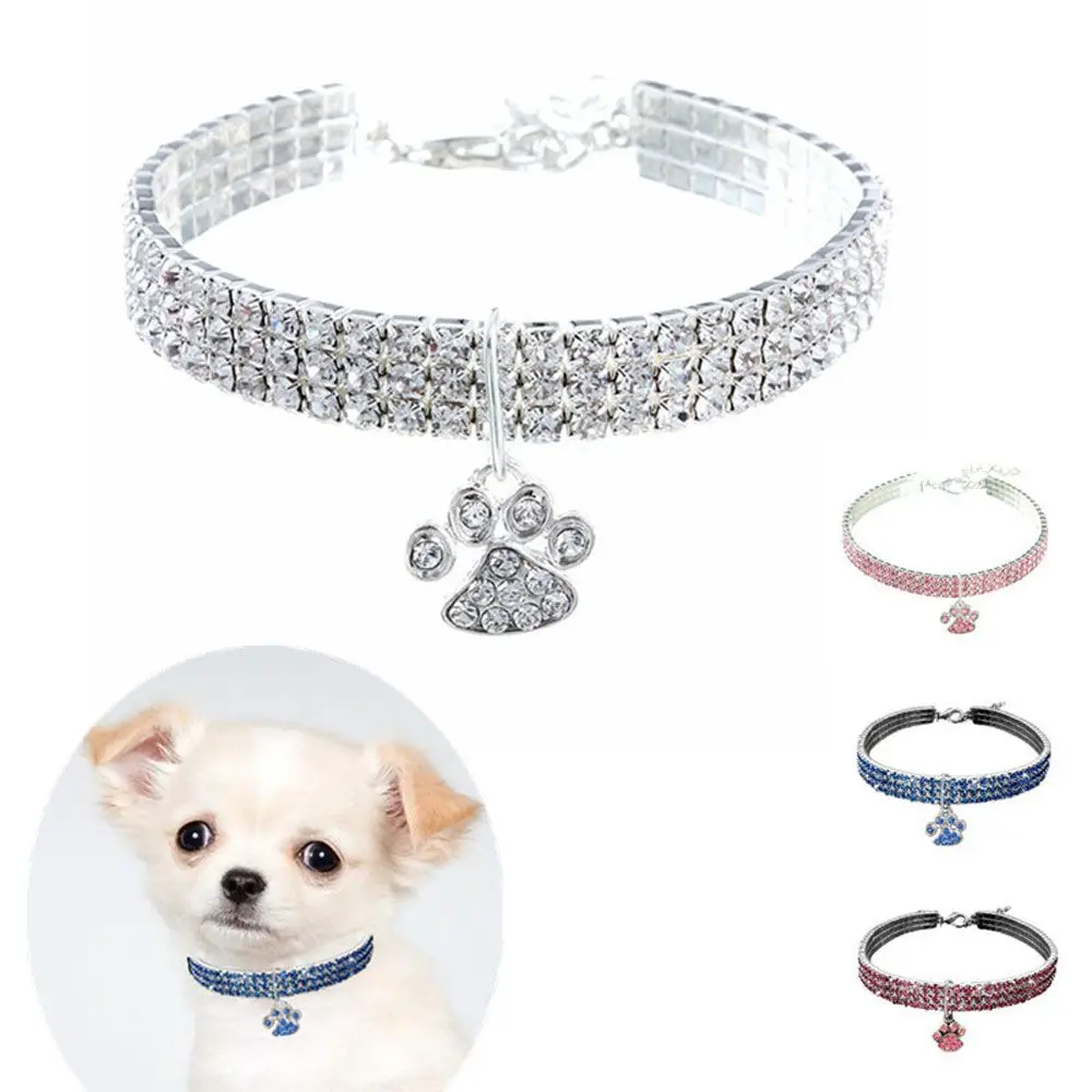 Cat Collars, Shiny Rhinestone Paw Pendant Cat Necklace, Adjustable Cute Pet Collars for Kitten Small Dog
Cat Collars, Shiny Rhinestone Paw Pendant Cat Necklace, Adjustable Cute Pet Collars for Kitten Small Dog