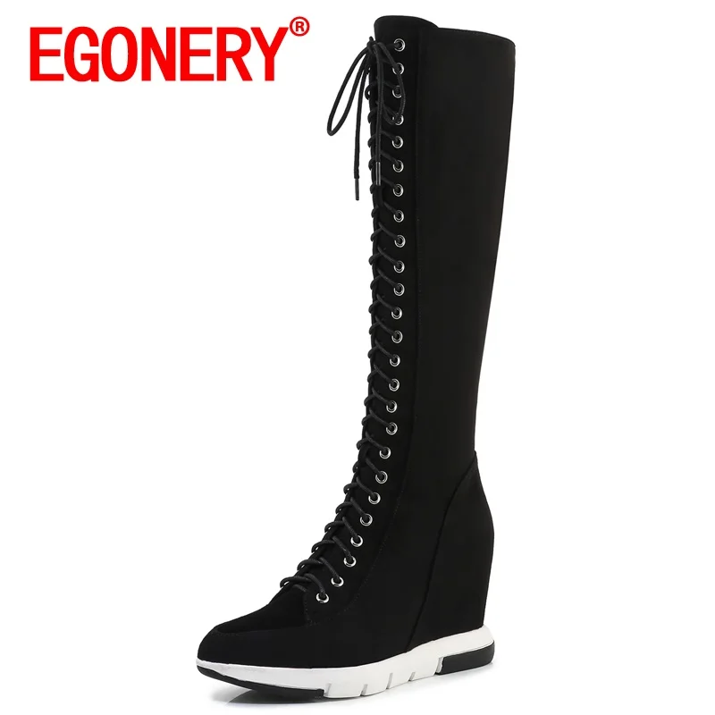 EGONERY Women winter New Style High boots Mature Good Qualtiy Fashion Leisure Shoes Concise Comfortable Pointed Toe Solid color
EGONERY Women winter New Style High boots Mature Good Qualtiy Fashion Leisure Shoes Concise Comfortable Pointed Toe Solid color