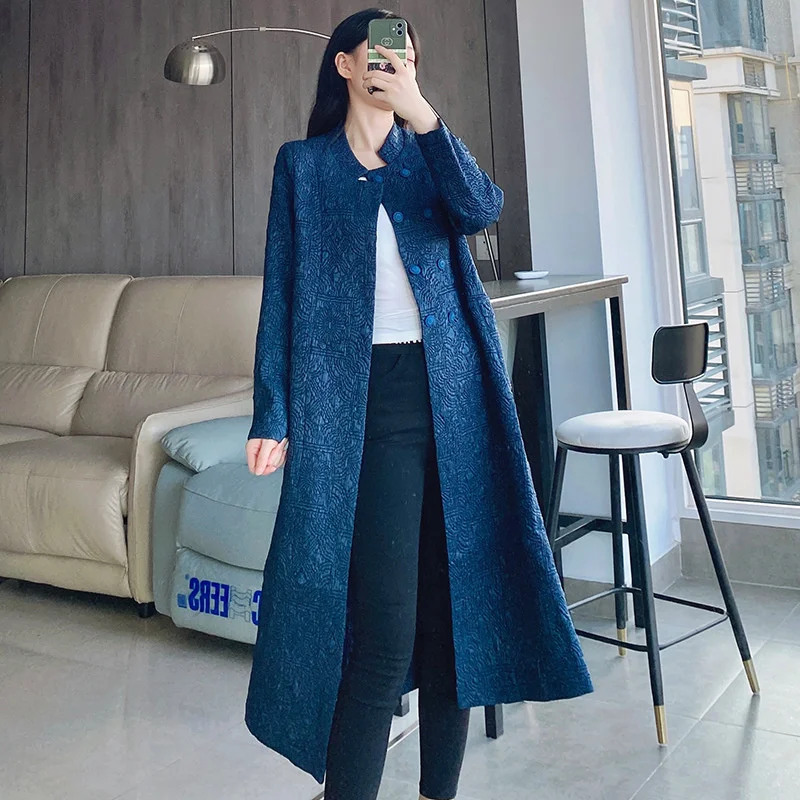 Windbreaker women 2021 new autumn and winter versatile fashion pleats over the knee double row buckle long atmospheric simple
Windbreaker women 2021 new autumn and winter versatile fashion pleats over the knee double row buckle long atmospheric simple