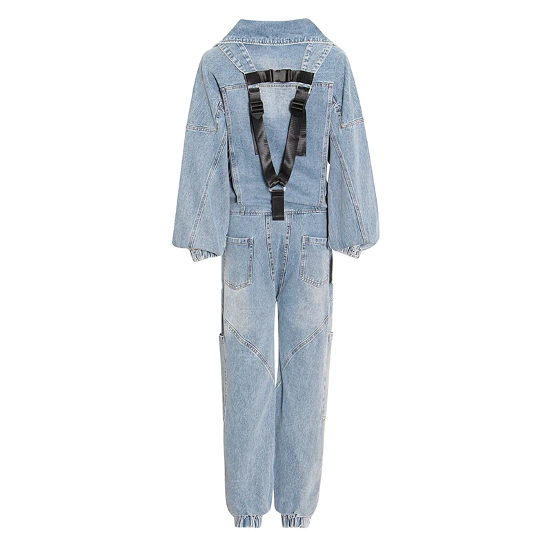 Casual Patchwork Button Jumpsuit For Women High Waist Straight Denim Jumpsuits Female 2020 Autumn Fashion New Tide
Casual Patchwork Button Jumpsuit For Women High Waist Straight Denim Jumpsuits Female 2020 Autumn Fashion New Tide