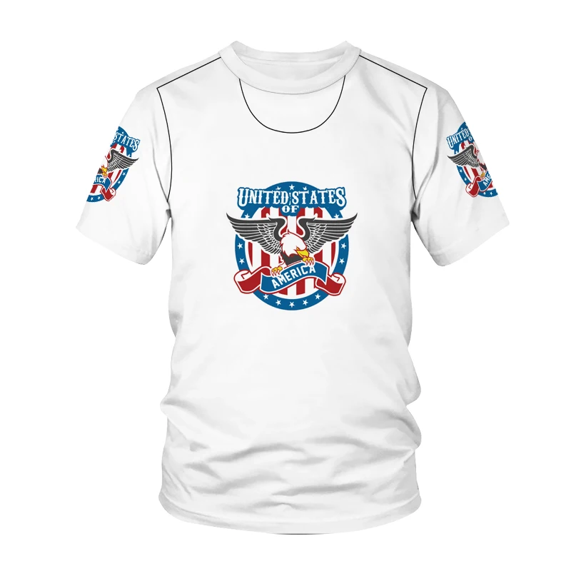 2021 New Round Neck Men's Summer 3D T-Shirt U.S.A Flag Print Short Sleeve Sports Travel Street T-Shirt High Quality Large
2021 New Round Neck Men's Summer 3D T-Shirt U.S.A Flag Print Short Sleeve Sports Travel Street T-Shirt High Quality Large