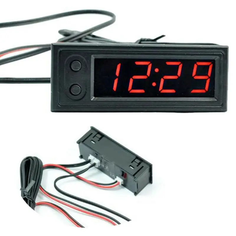 DC 5-27V Car Voltmeter Outdoor Red 3in1 Indoor LED Digital Display PP Clock Thermometer
DC 5-27V Car Voltmeter Outdoor Red 3in1 Indoor LED Digital Display PP Clock Thermometer