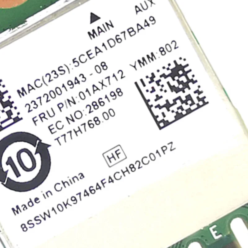 NGFF Wireless Card RTL8822BE 802.11Ac 433Mbps Wifi Bluetooth 4.0 01AX712 for Thinkpad L470 L570 T470 T570 X270
NGFF Wireless Card RTL8822BE 802.11Ac 433Mbps Wifi Bluetooth 4.0 01AX712 for Thinkpad L470 L570 T470 T570 X270