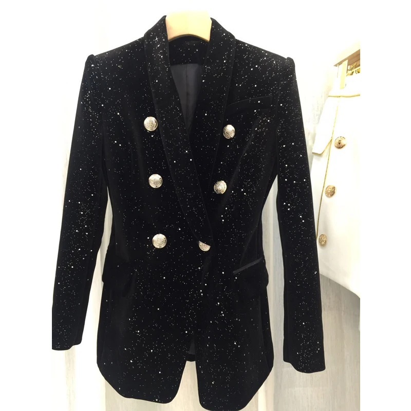 Winter 10.110 2021 Autumn New slim velvet Double silver button blazer coat women
Winter 10.110 2021 Autumn New slim velvet Double silver button blazer coat women
