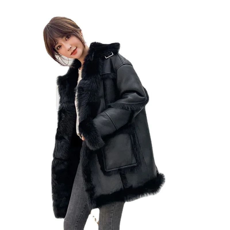 New Women Winter Genuine Leather Jacket Sheepskin Shearling Coat Womens Fur one Real Leather Jackets
New Women Winter Genuine Leather Jacket Sheepskin Shearling Coat Womens Fur one Real Leather Jackets