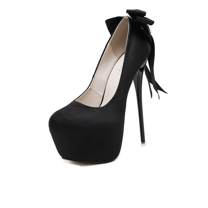 16CM Black Stiletto Platform Heels Pumps Women Bow Wedding Bridal Shoes Woman Sexy High Heels Escarpins Femme 2018 Ladies Shoes
16CM Black Stiletto Platform Heels Pumps Women Bow Wedding Bridal Shoes Woman Sexy High Heels Escarpins Femme 2018 Ladies Shoes