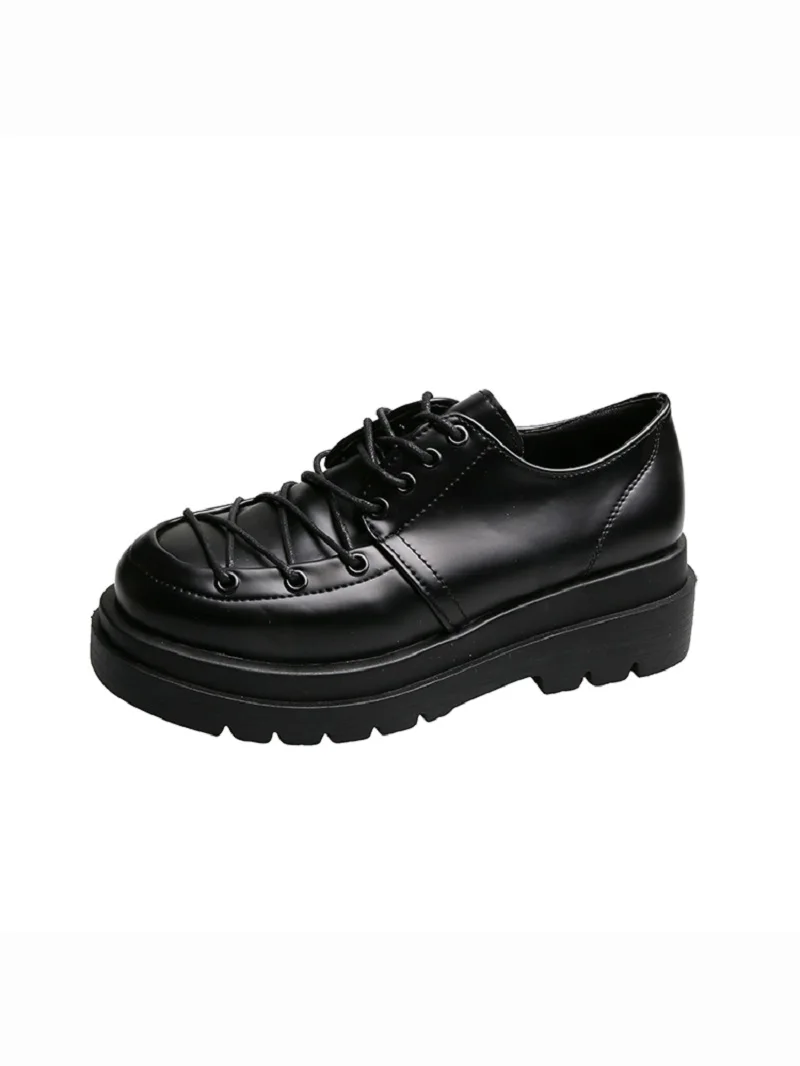 Black Korean Style Thick-Soled Lace-Up Women's Small Leather Shoes Spring And Autumn Hot Sale Fashion Simple Work Shoes
Black Korean Style Thick-Soled Lace-Up Women's Small Leather Shoes Spring And Autumn Hot Sale Fashion Simple Work Shoes