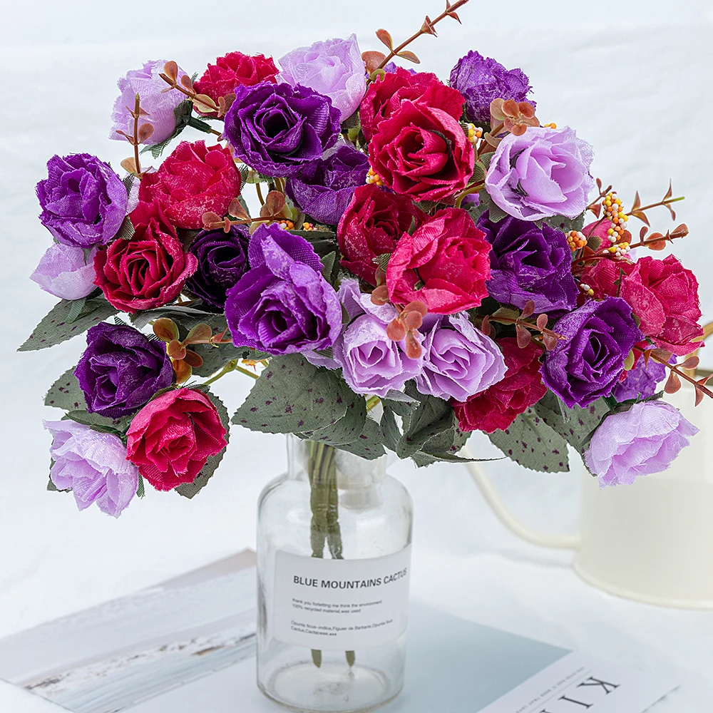 artificial flowers rose silk bouquet for decoration autumn romantic DIY small fake flowers wedding home party balcony decor
artificial flowers rose silk bouquet for decoration autumn romantic DIY small fake flowers wedding home party balcony decor