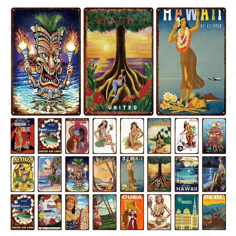 Classic Travel City Metal Vintage Tin Sign Hawaii Cuba Peru Plaque Wall Sticker Holiday Gift Family Room Wall Decoration Poster
Classic Travel City Metal Vintage Tin Sign Hawaii Cuba Peru Plaque Wall Sticker Holiday Gift Family Room Wall Decoration Poster