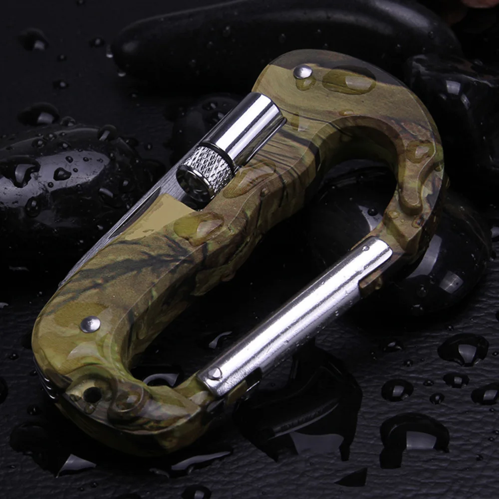 Multipurpose Stainless Steel Carabiner Portable Climbing Buckle Outdoor Sports Buckle LED Light (Camouflage)
Multipurpose Stainless Steel Carabiner Portable Climbing Buckle Outdoor Sports Buckle LED Light (Camouflage)