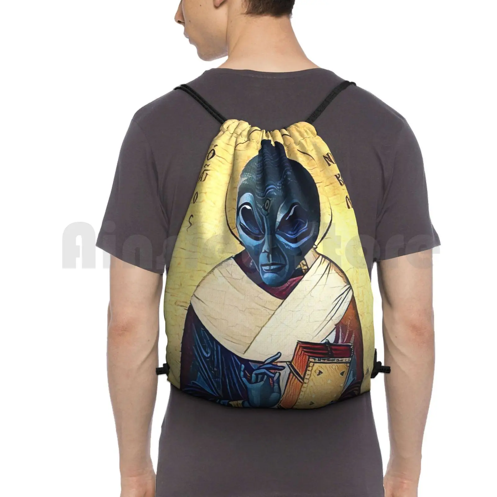 St. Backpack Drawstring Bag Riding Climbing Gym Bag Cosmos Space Astronaut Saint Holly Priest Extraterrestrial Past History
St. Backpack Drawstring Bag Riding Climbing Gym Bag Cosmos Space Astronaut Saint Holly Priest Extraterrestrial Past History