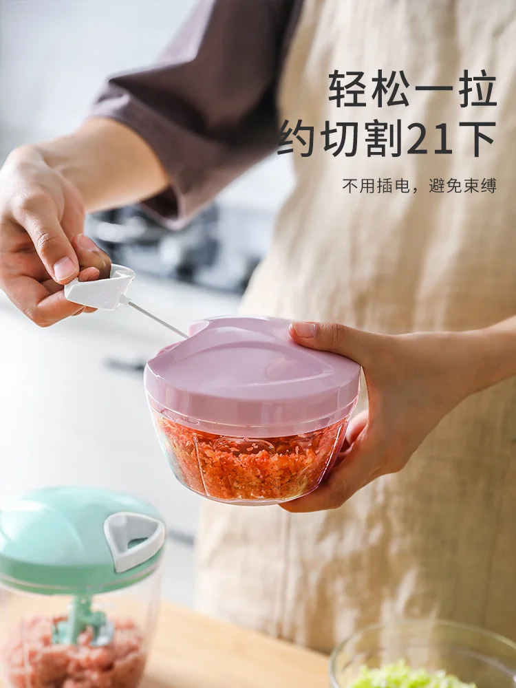 Ручная мясорубка, маленький бытовой инструмент для резки и перемешивания овощей и перца
Ручная мясорубка, маленький бытовой инструмент для резки и перемешивания овощей и перца