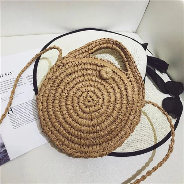 Chic Rattan Summer Bags Ladies Handbag Straw Knitting Beach Bag Women Shoulder Bags Female Circle Messenger Bag Travel Totes
Chic Rattan Summer Bags Ladies Handbag Straw Knitting Beach Bag Women Shoulder Bags Female Circle Messenger Bag Travel Totes