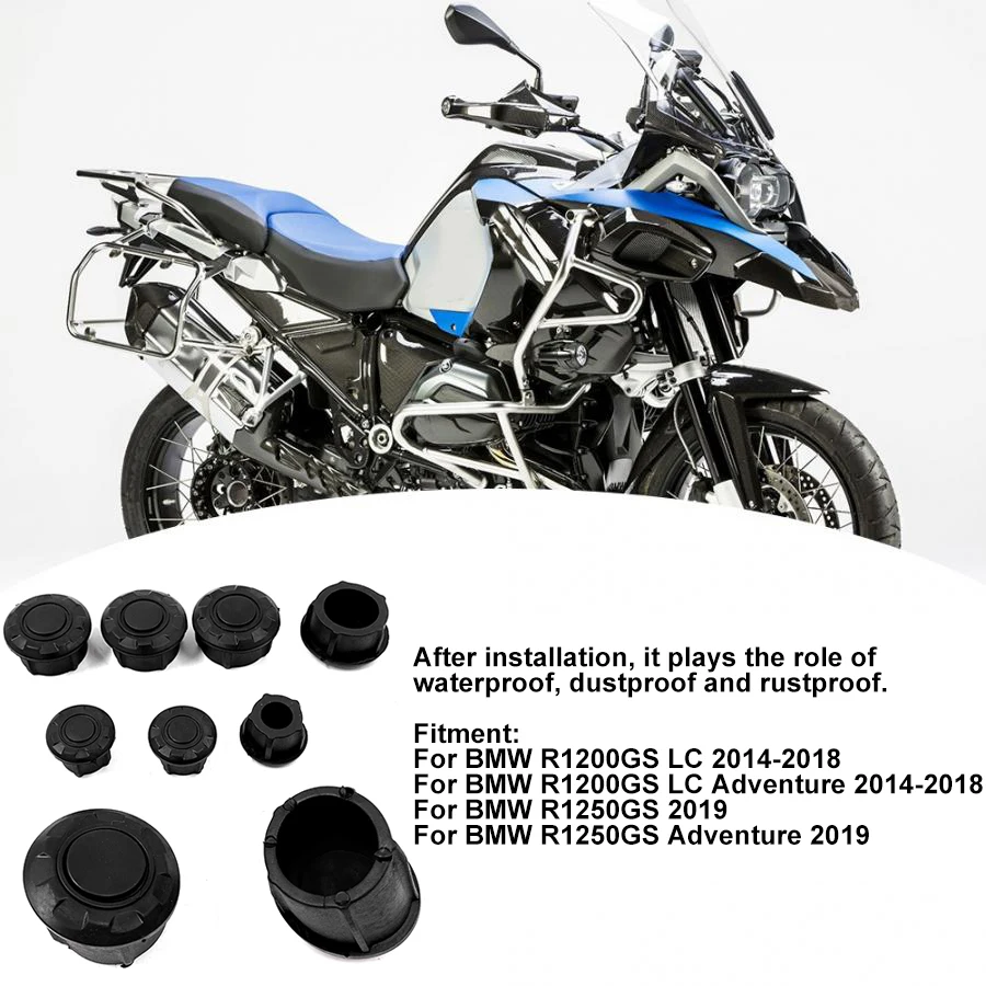 Motorcycle Accessories Frame Hole Cover Caps Plug Decorative Frame Cap Set For BMW R1250GS LC R1250 GS 1250 Adventure adv 2019
Motorcycle Accessories Frame Hole Cover Caps Plug Decorative Frame Cap Set For BMW R1250GS LC R1250 GS 1250 Adventure adv 2019