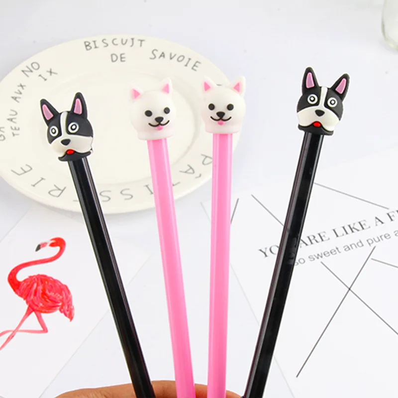 24 pcs Cartoon little cute dog gel pen hackskin puppy black pink puppy creative pen kawaii stationery materiais escolar
24 pcs Cartoon little cute dog gel pen hackskin puppy black pink puppy creative pen kawaii stationery materiais escolar
