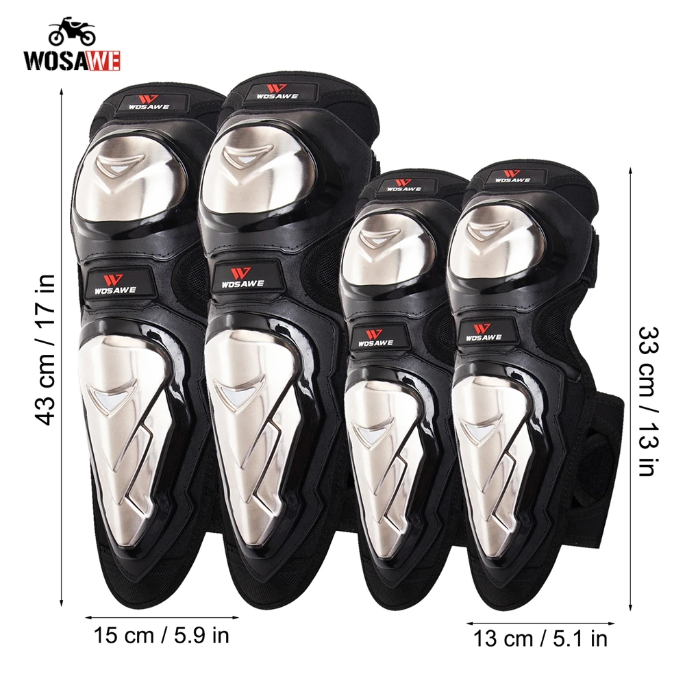 WOSAWE Motorcycle Elbow & Knee Pads Sets Motocross Knee Protector Brace Protection Support MTB ATV Stainless Protective Guards
WOSAWE Motorcycle Elbow & Knee Pads Sets Motocross Knee Protector Brace Protection Support MTB ATV Stainless Protective Guards