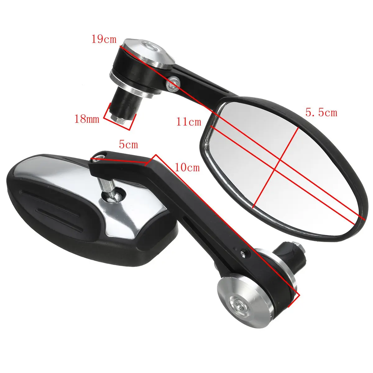 Pair 7/8inch 22mm Motorcycle Handle Bar End Rear View Mirror Scooter Side Rearview Mirrors Aluminum Universal
Pair 7/8inch 22mm Motorcycle Handle Bar End Rear View Mirror Scooter Side Rearview Mirrors Aluminum Universal