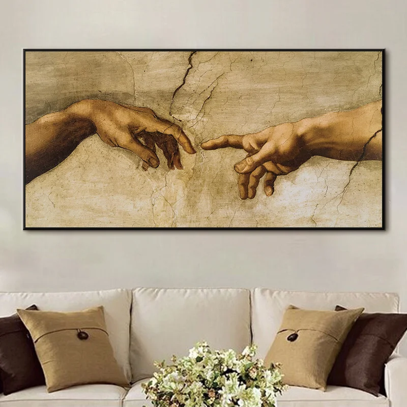 Canvas Painting Hand of God Art Print Poster Classical Religion Wall Pictures For Living Room Decoration Vintage Home Decor
Canvas Painting Hand of God Art Print Poster Classical Religion Wall Pictures For Living Room Decoration Vintage Home Decor