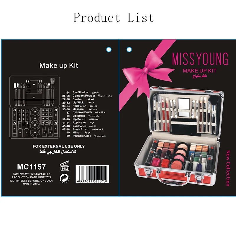 50pcs/set Makeup Set Box Full Professional Eyeshadow Powder Blusher Lipstick All In One Makeup Cosmetics Set Kit For Women
50pcs/set Makeup Set Box Full Professional Eyeshadow Powder Blusher Lipstick All In One Makeup Cosmetics Set Kit For Women