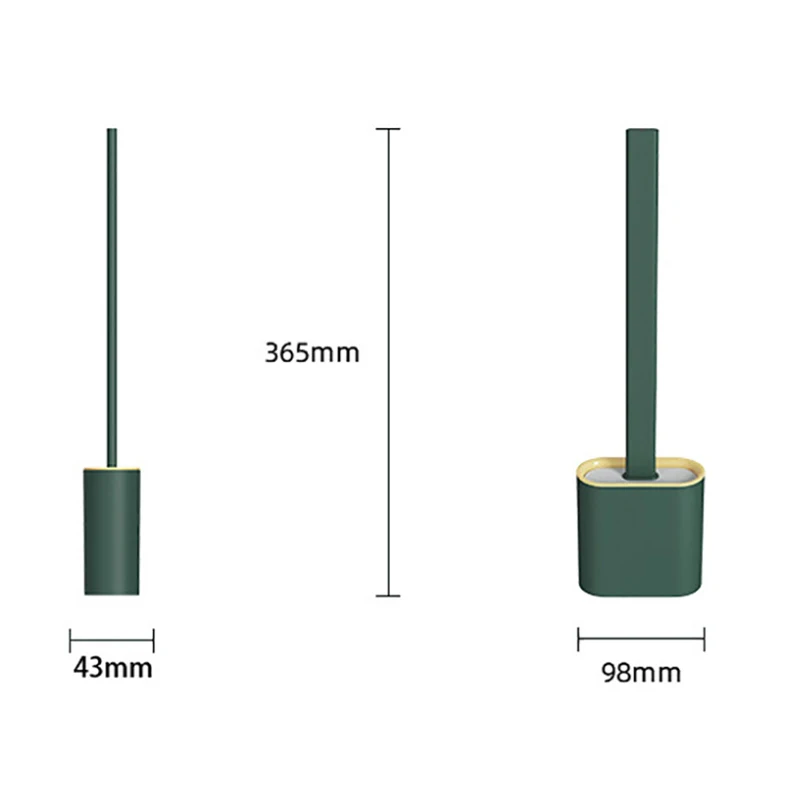 Silicone WC Toilet Brush Wall Mounted Flat Head Flexible Soft Bristles Brush with Quick Drying Holder Set for Bathroom Accessory
Silicone WC Toilet Brush Wall Mounted Flat Head Flexible Soft Bristles Brush with Quick Drying Holder Set for Bathroom Accessory