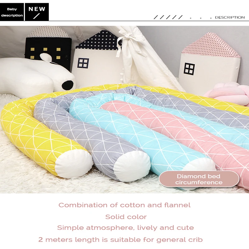 Baby Bumper Elegant Appearance Gray Decorative Comfortable Soft Cotton Cloth Simple 2M Bumper Strip Baby Bed Circumference Crib
Baby Bumper Elegant Appearance Gray Decorative Comfortable Soft Cotton Cloth Simple 2M Bumper Strip Baby Bed Circumference Crib