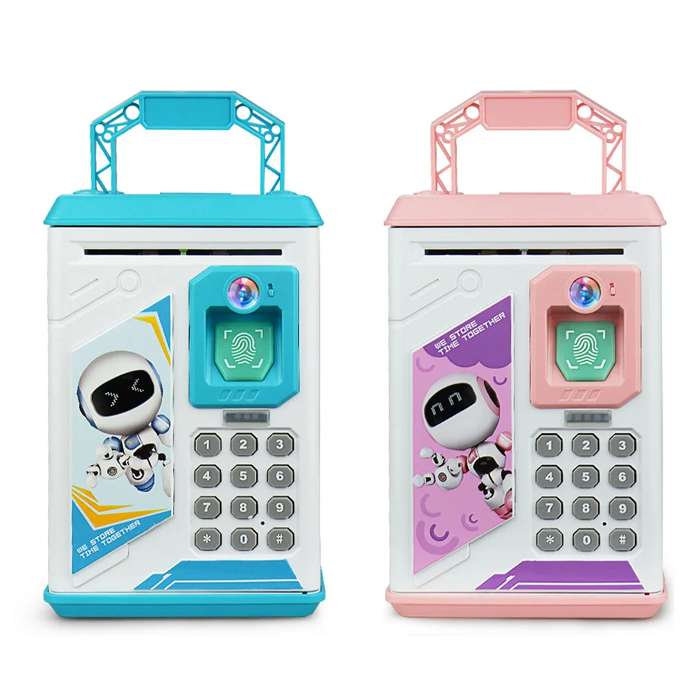 Electronic Safe Box Fingerprint Piggy Bank Cash Kids Fingerprint Electronic ATM Coins Saving Bank Password Money Coins
Electronic Safe Box Fingerprint Piggy Bank Cash Kids Fingerprint Electronic ATM Coins Saving Bank Password Money Coins