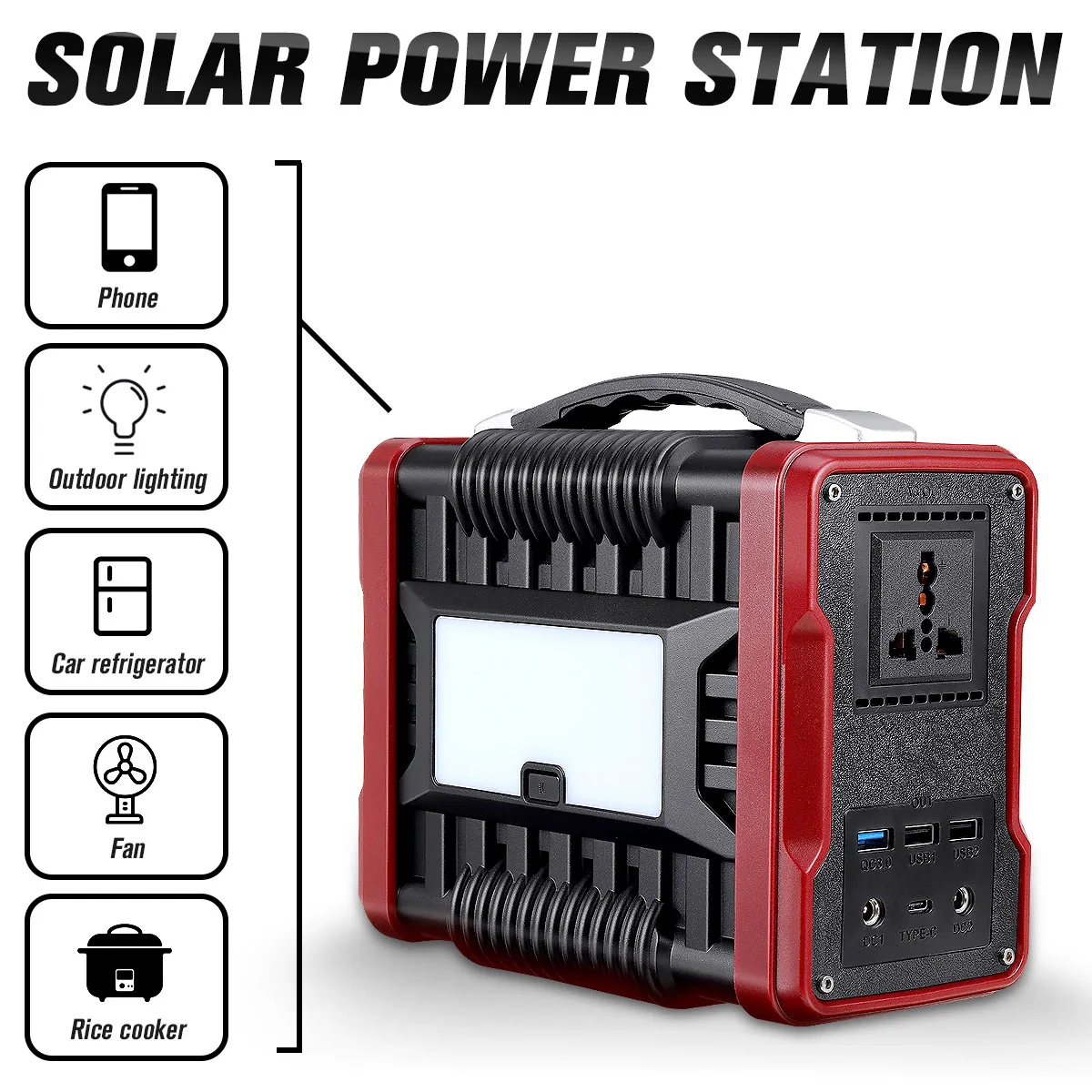 320W Portable Power Station 222Wh Solar Generator Charging Battery Outdoor USB Backup Power Supply Emergency Energy US Stock
320W Portable Power Station 222Wh Solar Generator Charging Battery Outdoor USB Backup Power Supply Emergency Energy US Stock