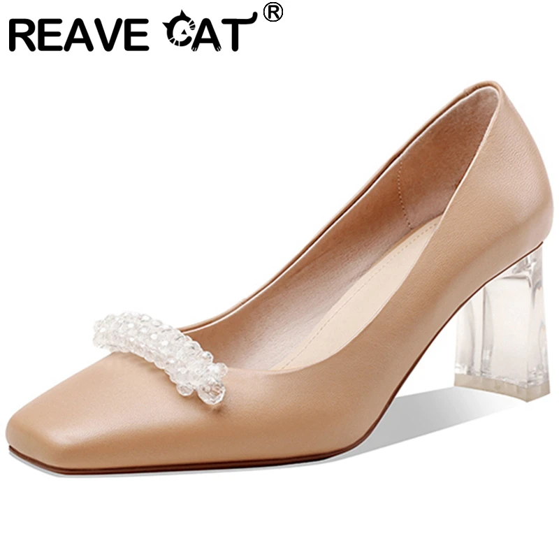 Женские туфли-лодочки из натуральной кожи REAVE CAT, прозрачные туфли без застежек на квадратном каблуке 2021 см, большие размеры 43, A3667, 6,5
Женские туфли-лодочки из натуральной кожи REAVE CAT, прозрачные туфли без застежек на квадратном каблуке 2021 см, большие размеры 43, A3667, 6,5