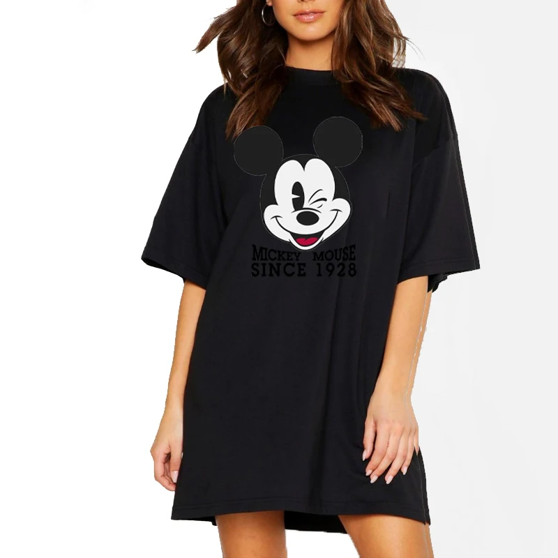 Summer Tshirt Dresses Casual Ladies Mickey Print Cartoon Mini Dress Short Sleeve White Casual Loose Harajuku Robes Vestidos New
Summer Tshirt Dresses Casual Ladies Mickey Print Cartoon Mini Dress Short Sleeve White Casual Loose Harajuku Robes Vestidos New