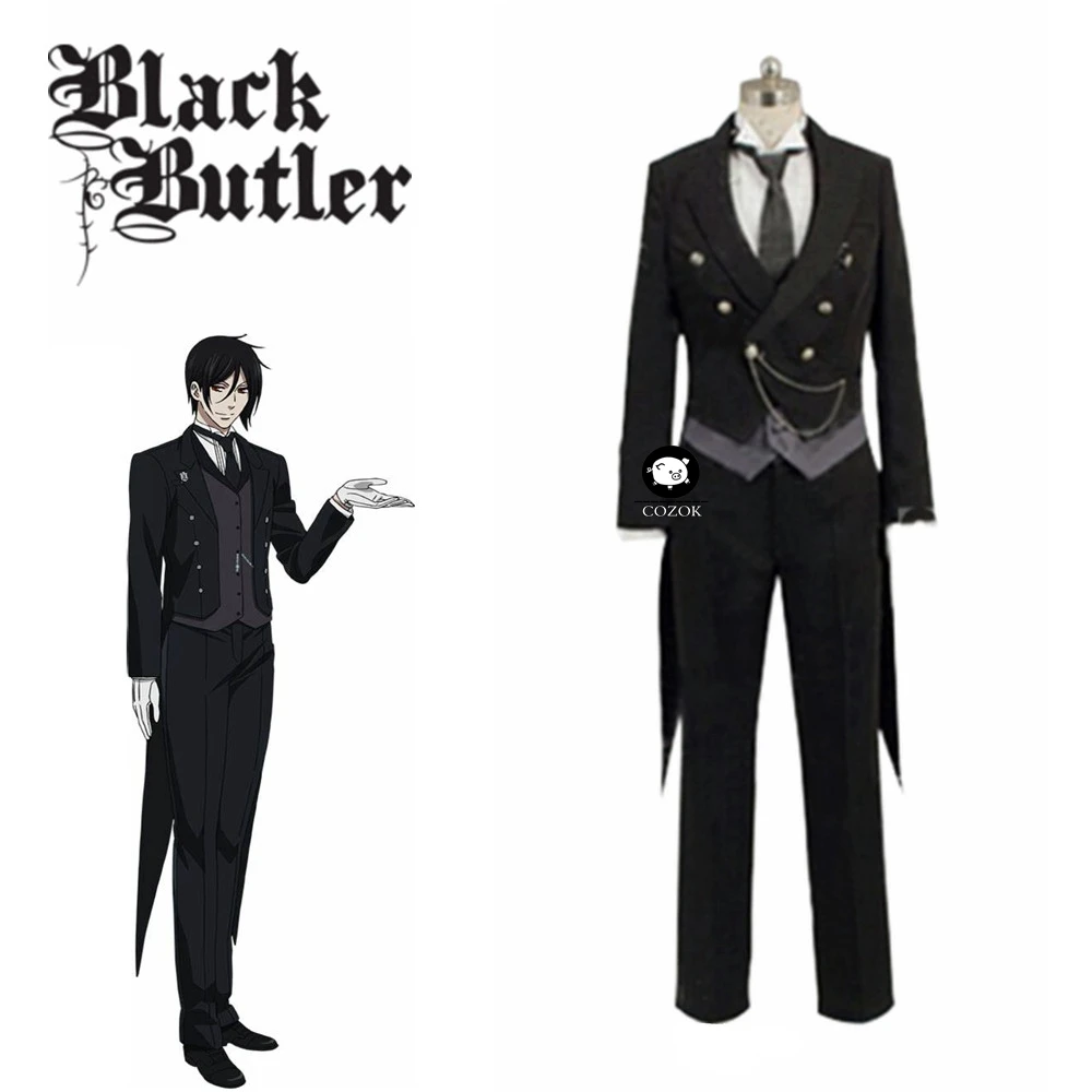 Anime Black Butler 2 Kuroshitsuji Sebastian Michaelis Cosplay Costume Unisex Uniform for Gift Halloween Party Full Set Clothing
Anime Black Butler 2 Kuroshitsuji Sebastian Michaelis Cosplay Costume Unisex Uniform for Gift Halloween Party Full Set Clothing