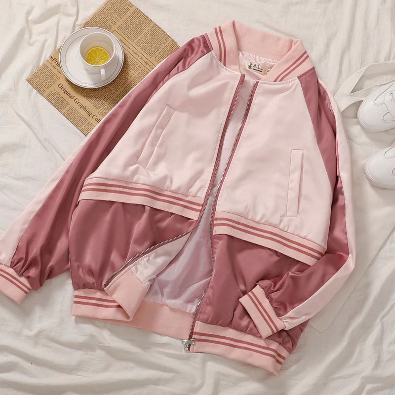 Куртка женская демисезонная на молнии, Повседневная модная тонкая свободная бейсбольная куртка с длинным рукавом, в стиле Харадзюку, больш...
Куртка женская демисезонная на молнии, Повседневная модная тонкая свободная бейсбольная куртка с длинным рукавом, в стиле Харадзюку, больш...