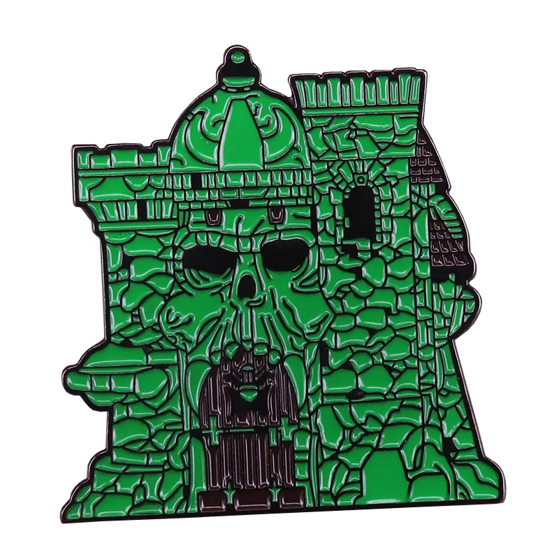 Злодей замок grayskull эмали штырь скелетор дьявол Брошь Ретро 80s он человек значок