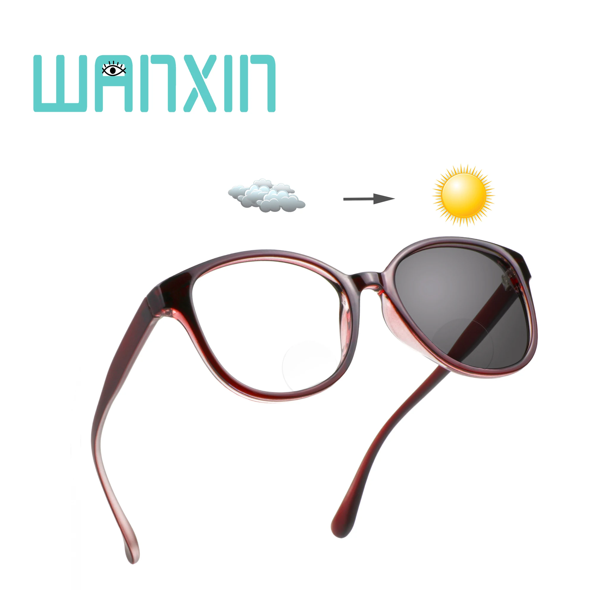 Wanxin Multifocal Glasses,Photochromic Dark Grey Sunglasses
Wanxin Multifocal Glasses,Photochromic Dark Grey Sunglasses
