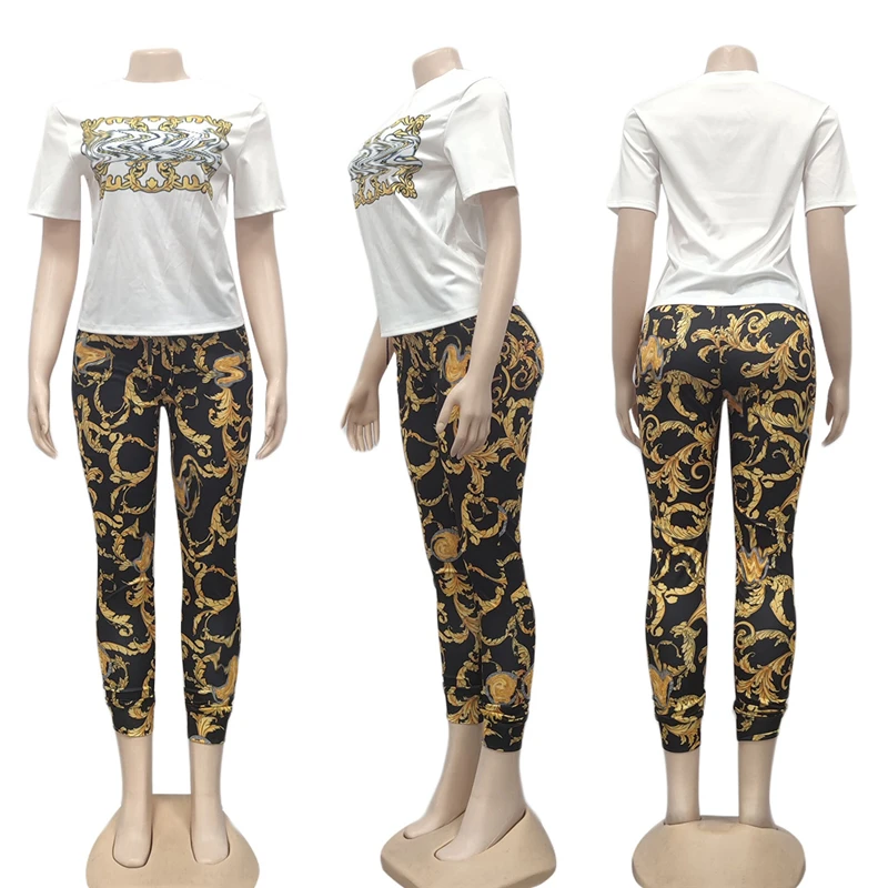 Fashion 2021 high quality 2 piece two-piece women's new printed short sleeve T-shirt and pants casual summer autumn
Fashion 2021 high quality 2 piece two-piece women's new printed short sleeve T-shirt and pants casual summer autumn