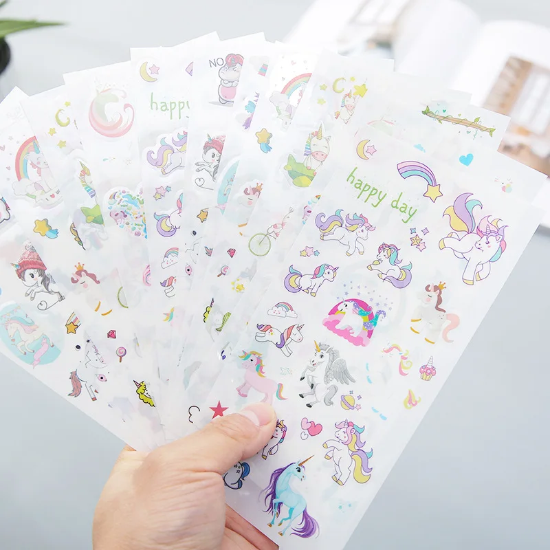 Scrapbook Stationery Wholesale Cute Unicorn Cartoon PVC Decoration Sticker Pack DIY Decoration Sticker 6pcs Kawaii Stickers
Scrapbook Stationery Wholesale Cute Unicorn Cartoon PVC Decoration Sticker Pack DIY Decoration Sticker 6pcs Kawaii Stickers