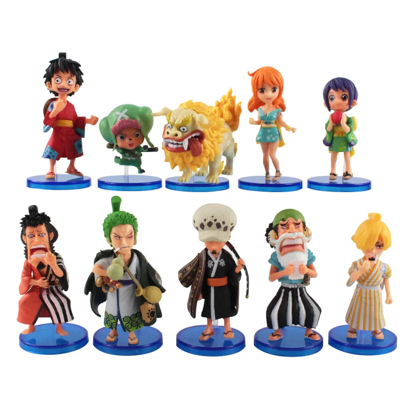 10pcs/set 5-8.5cm Cartoon Decoration Statue Luffy Nami Sanji Robin Sabo Chopper Franky Zoro PVC Model Figure Toys Doll
10pcs/set 5-8.5cm Cartoon Decoration Statue Luffy Nami Sanji Robin Sabo Chopper Franky Zoro PVC Model Figure Toys Doll