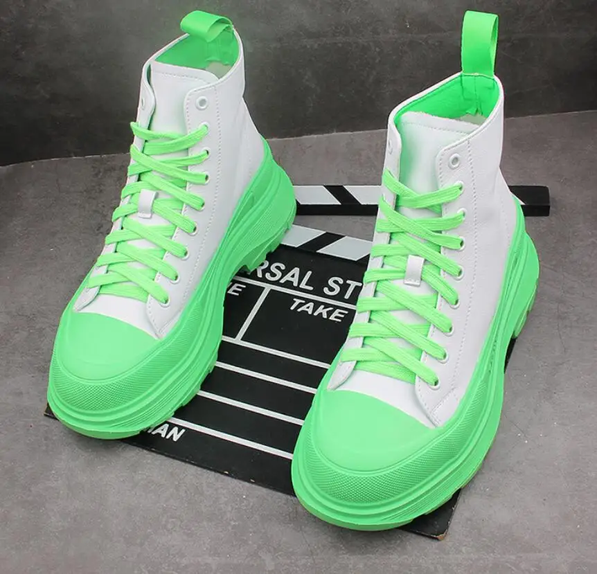 Мужские высокие кожаные кроссовки, повседневная обувь в стиле хип-хоп, полусапожки для увеличения роста, разные цвета 
Мужские высокие кожаные кроссовки, повседневная обувь в стиле хип-хоп, полусапожки для увеличения роста, разные цвета