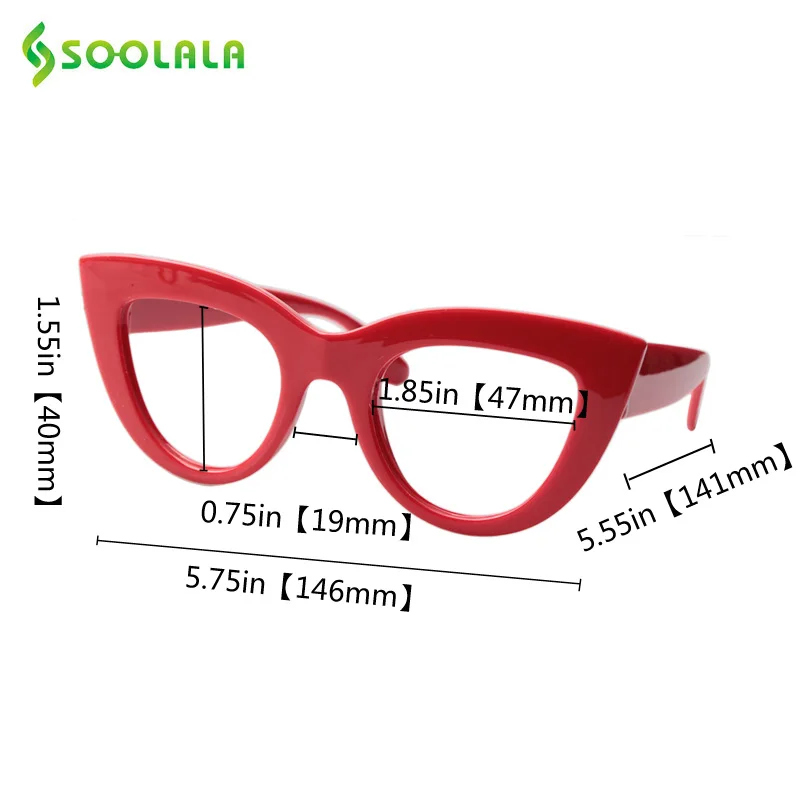 SOOLALA 2pcs Cat Eye Reading Glasses Women 1.0 1.25 1.75 2.0 2.25 to 4.0 Presbyopia Eyeglasses Frame Wholesale Gafas Presbicia
SOOLALA 2pcs Cat Eye Reading Glasses Women 1.0 1.25 1.75 2.0 2.25 to 4.0 Presbyopia Eyeglasses Frame Wholesale Gafas Presbicia