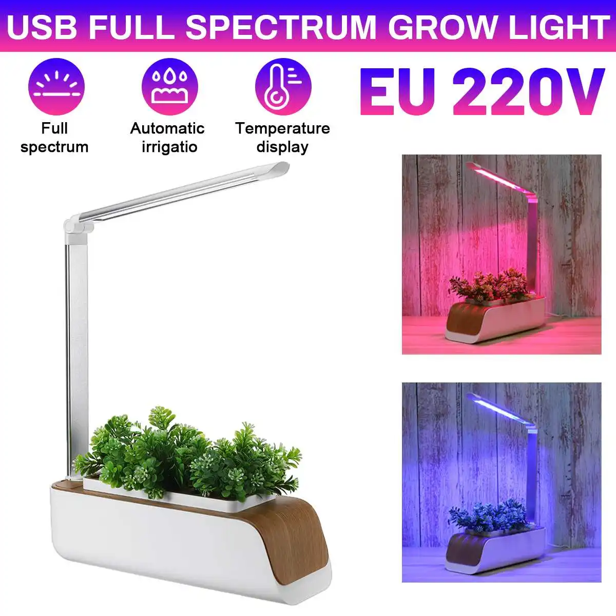 Desk Soilless Culture Plant Growth Lights Flower Pot Hydroponics Growing System Intelligent Temperature Display Growing Led Lamp
Desk Soilless Culture Plant Growth Lights Flower Pot Hydroponics Growing System Intelligent Temperature Display Growing Led Lamp