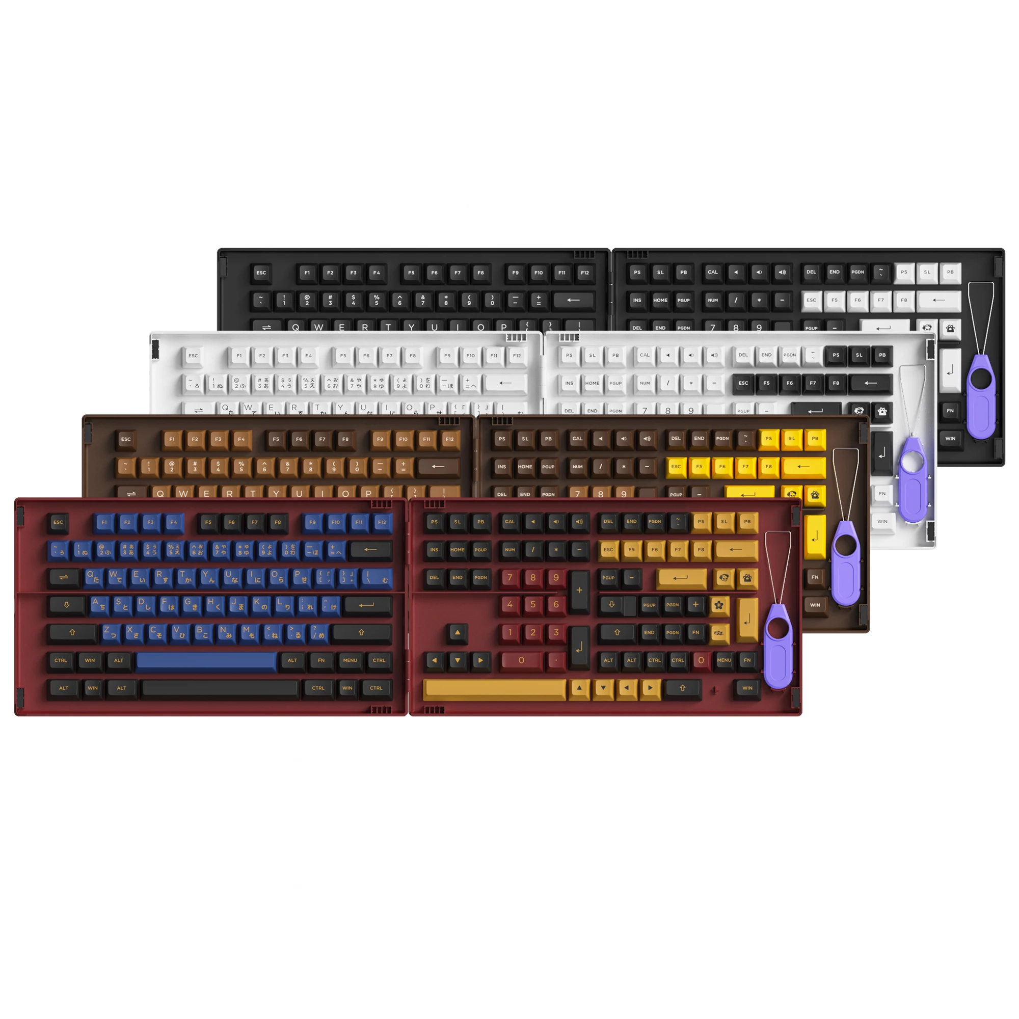 AKKO ASA профиль PBT doubleshot клавиатура для mx stem японский корень красный Самурай синий WoB