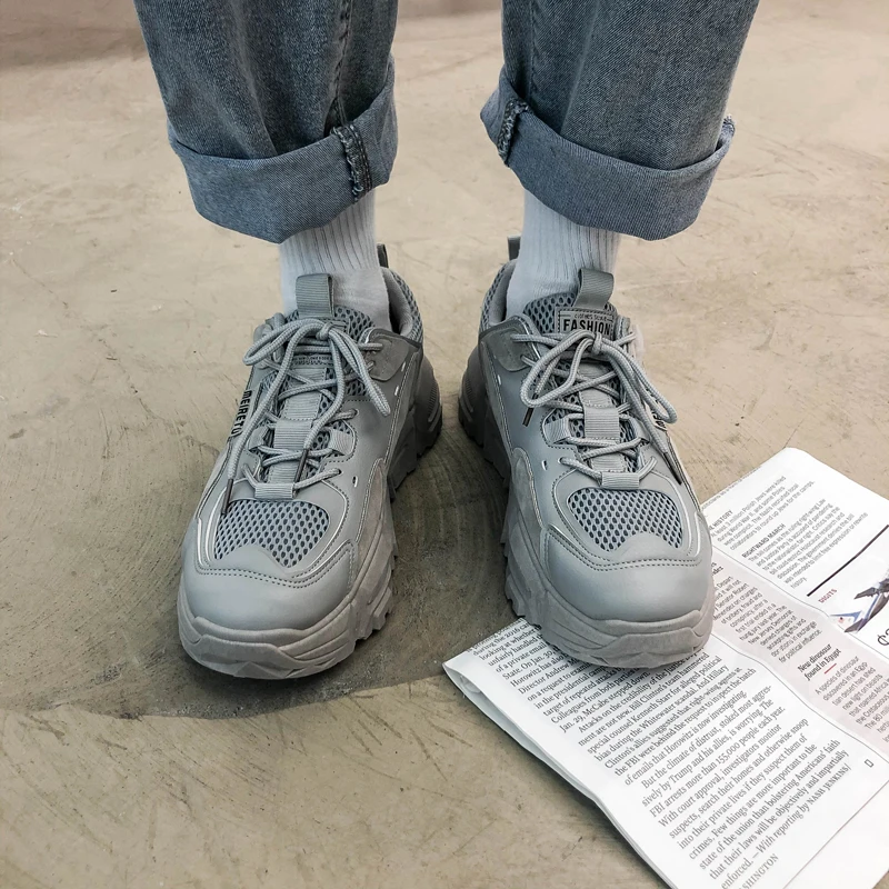 2021 New Men's Casual Shoes Fashion Thick Bottom Man Fashion Platform Shoes Spring Lace-Up Men Sneakers
2021 New Men's Casual Shoes Fashion Thick Bottom Man Fashion Platform Shoes Spring Lace-Up Men Sneakers