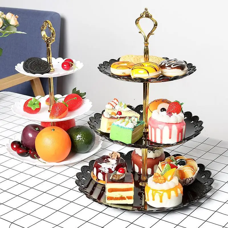 European Tray Holiday Party Three-layer Fruit Plate Dessert Candy Dish Cake Stand Self-help Display Home Table Decoration Trays
European Tray Holiday Party Three-layer Fruit Plate Dessert Candy Dish Cake Stand Self-help Display Home Table Decoration Trays