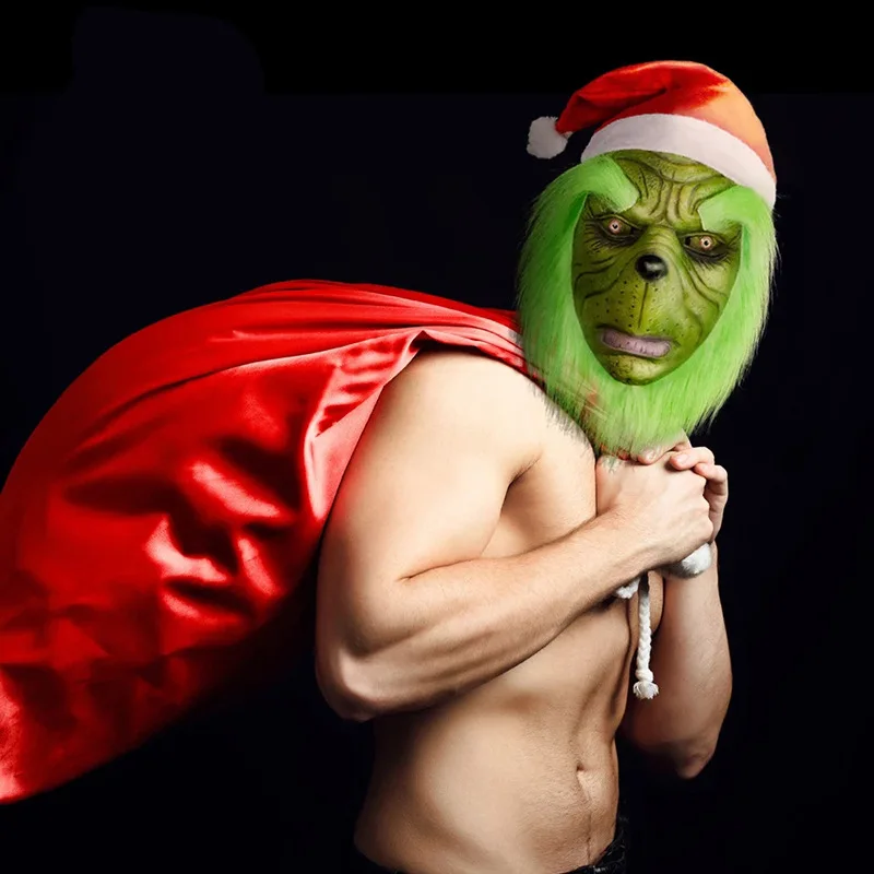 New Christmas Geek Mask Green Hairy Grinch Latex Ball Party Funny Carnival Mask Cosplay
New Christmas Geek Mask Green Hairy Grinch Latex Ball Party Funny Carnival Mask Cosplay