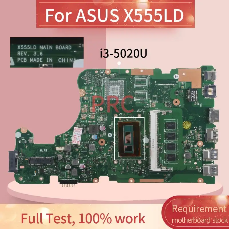 REV.3.6 для ASUS X555LD i3-5020U материнская плата для ноутбука SR240 DDR3 Материнская плата для ноутбука
REV.3.6 для ASUS X555LD i3-5020U материнская плата для ноутбука SR240 DDR3 Материнская плата для ноутбука