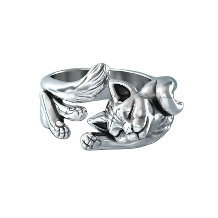 Fashion Cat Open Ring Alloy Simple Men&Women Adjustable Punk Vintage Ring Couple Gift Exquisite Jewelry
Fashion Cat Open Ring Alloy Simple Men&Women Adjustable Punk Vintage Ring Couple Gift Exquisite Jewelry