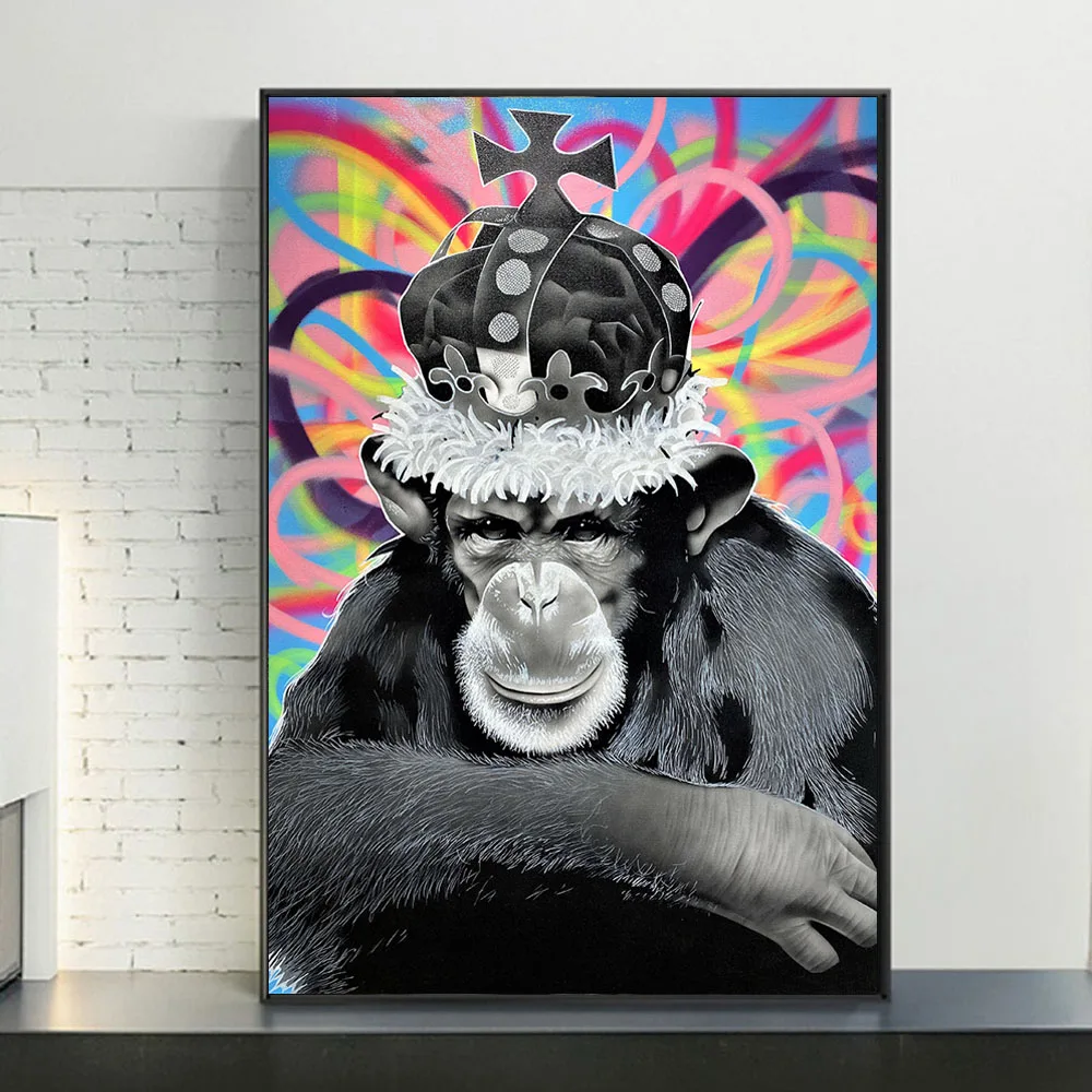Monkey with Black Hat Graffiti Art Paintngs Print on Canvas Art Posters and Prints Animals Street Art Pictures Home Wall Decor
Monkey with Black Hat Graffiti Art Paintngs Print on Canvas Art Posters and Prints Animals Street Art Pictures Home Wall Decor
